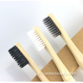 Brosse à dents en bambou naturel pour les enfants et les adultes